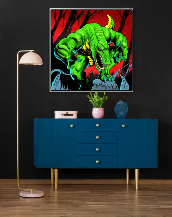 Werecroc Art Fantasy Wall Art from Ward TCG - Image 3