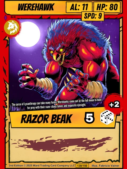 Alternative view of Werehawk Gallery Canvas Print from Ward TCG