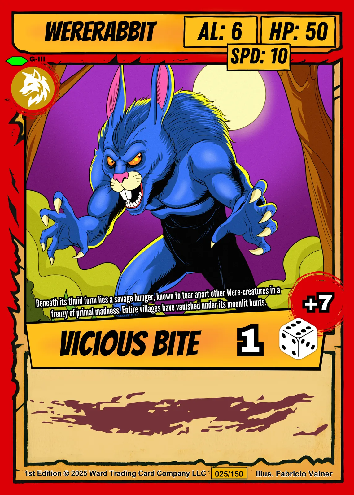 Wererabbit Fantasy Canvas Artwork from Ward TCG - Image 2