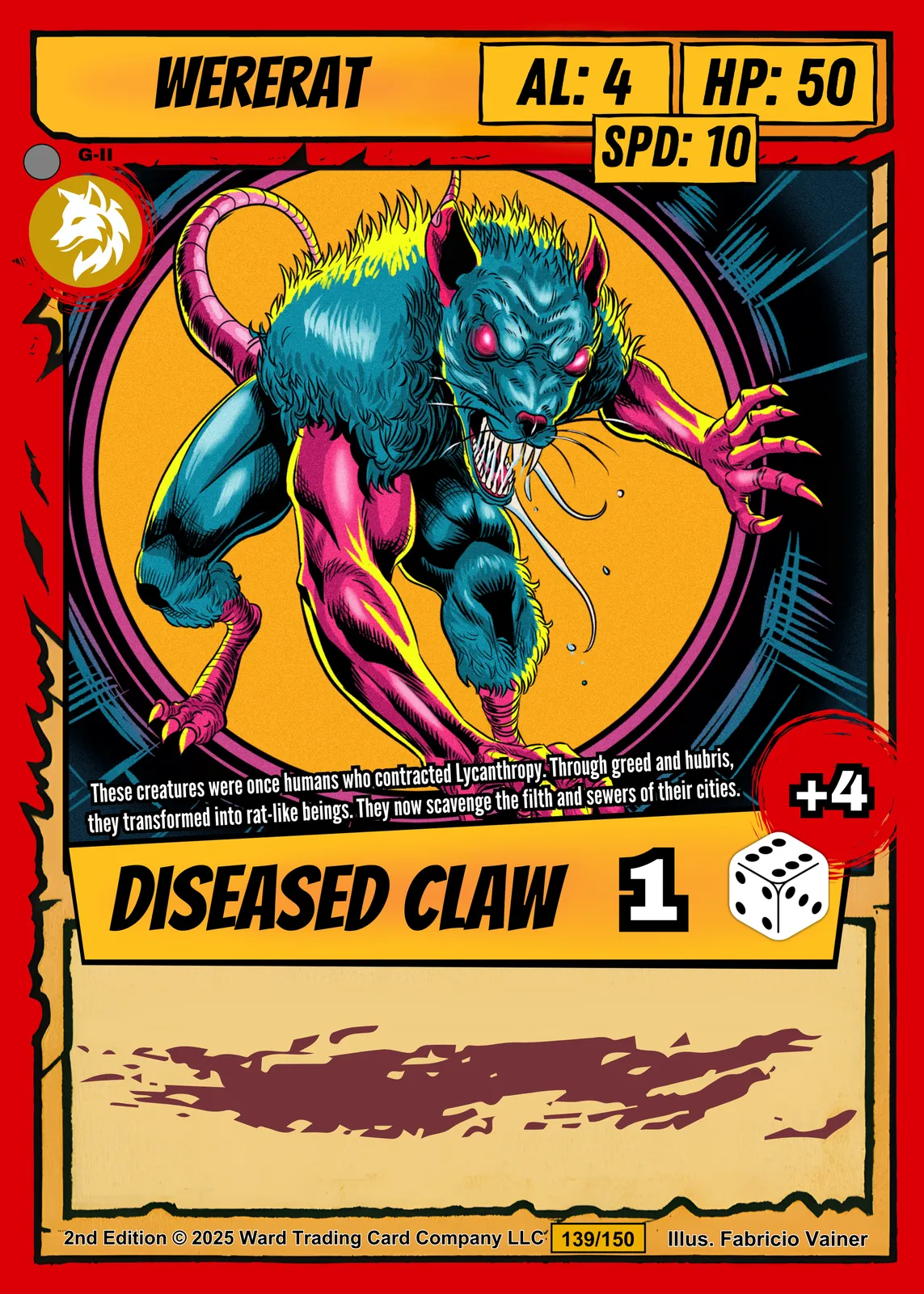 Wererat Fantasy Canvas Print from Ward TCG - Image 2