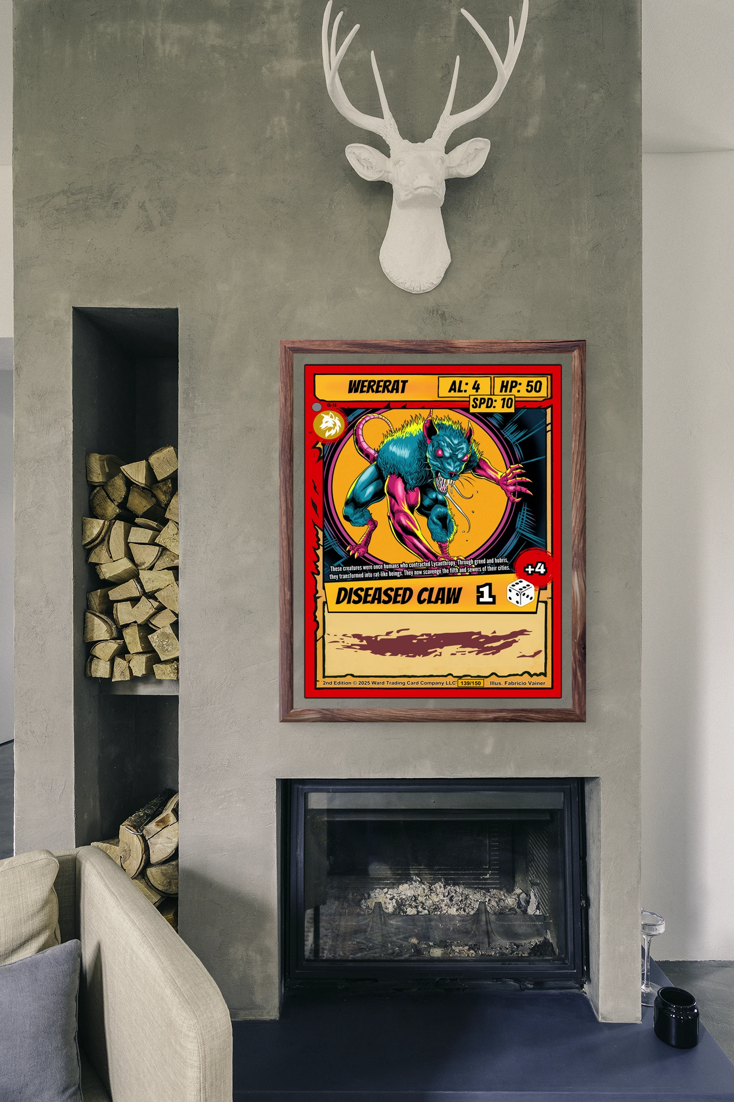 Wererat Fantasy Canvas Print from Ward TCG - Image 4