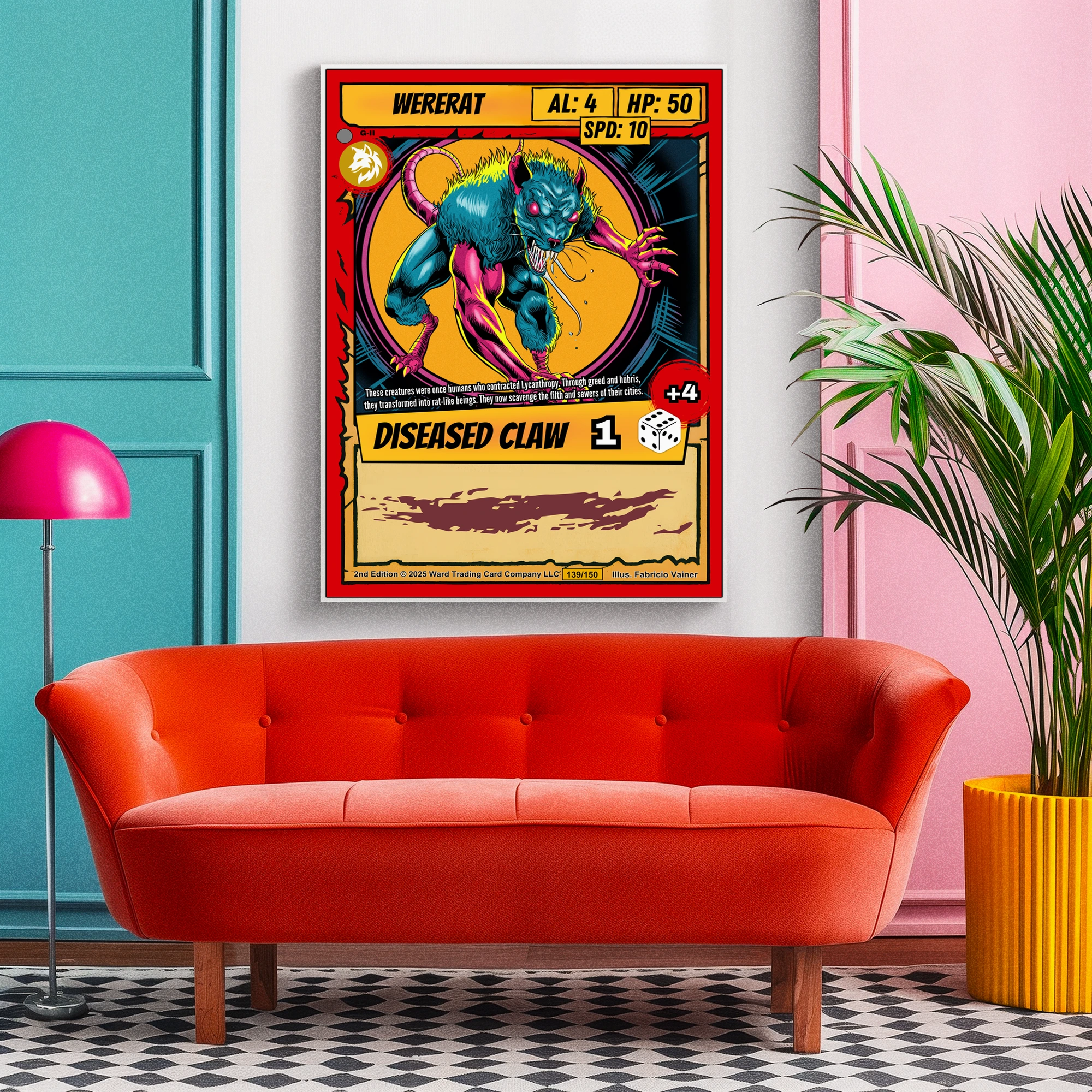 Wererat Fantasy Canvas Print from Ward TCG - Image 5