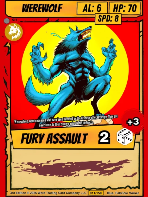 Alternative view of Werewolf Fantasy Canvas Print from Ward TCG