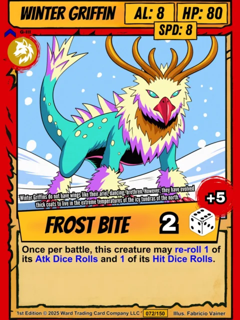 Alternative view of Winter Griffin Fine Art Canvas from Ward TCG