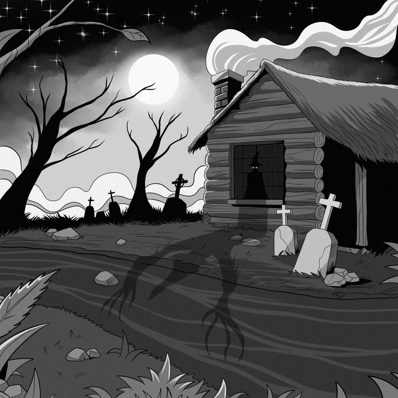 Witches Cabin 2 Art Fantasy Canvas Print from Ward TCG - Image 2