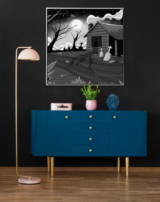 Witches Cabin 2 Art Fantasy Canvas Print from Ward TCG - Image 5