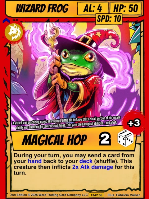 Alternative view of Wizard Frog Fantasy Wall Art from Ward TCG