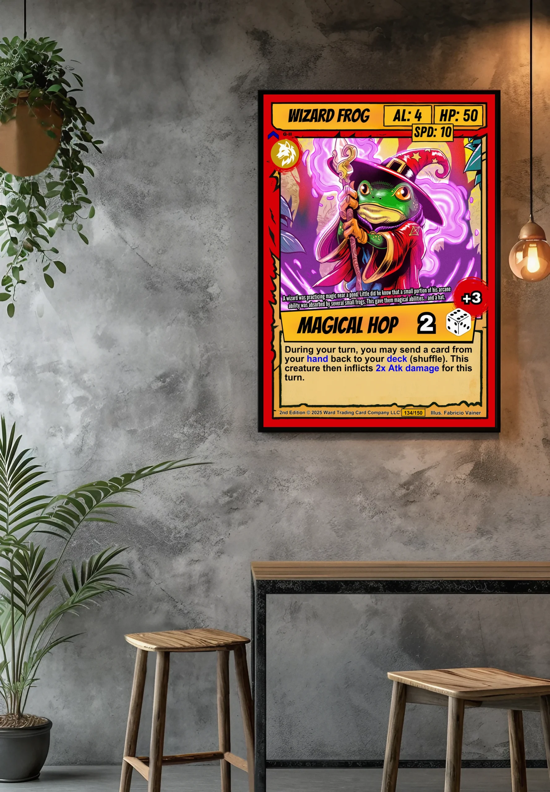 Wizard Frog Fantasy Wall Art from Ward TCG