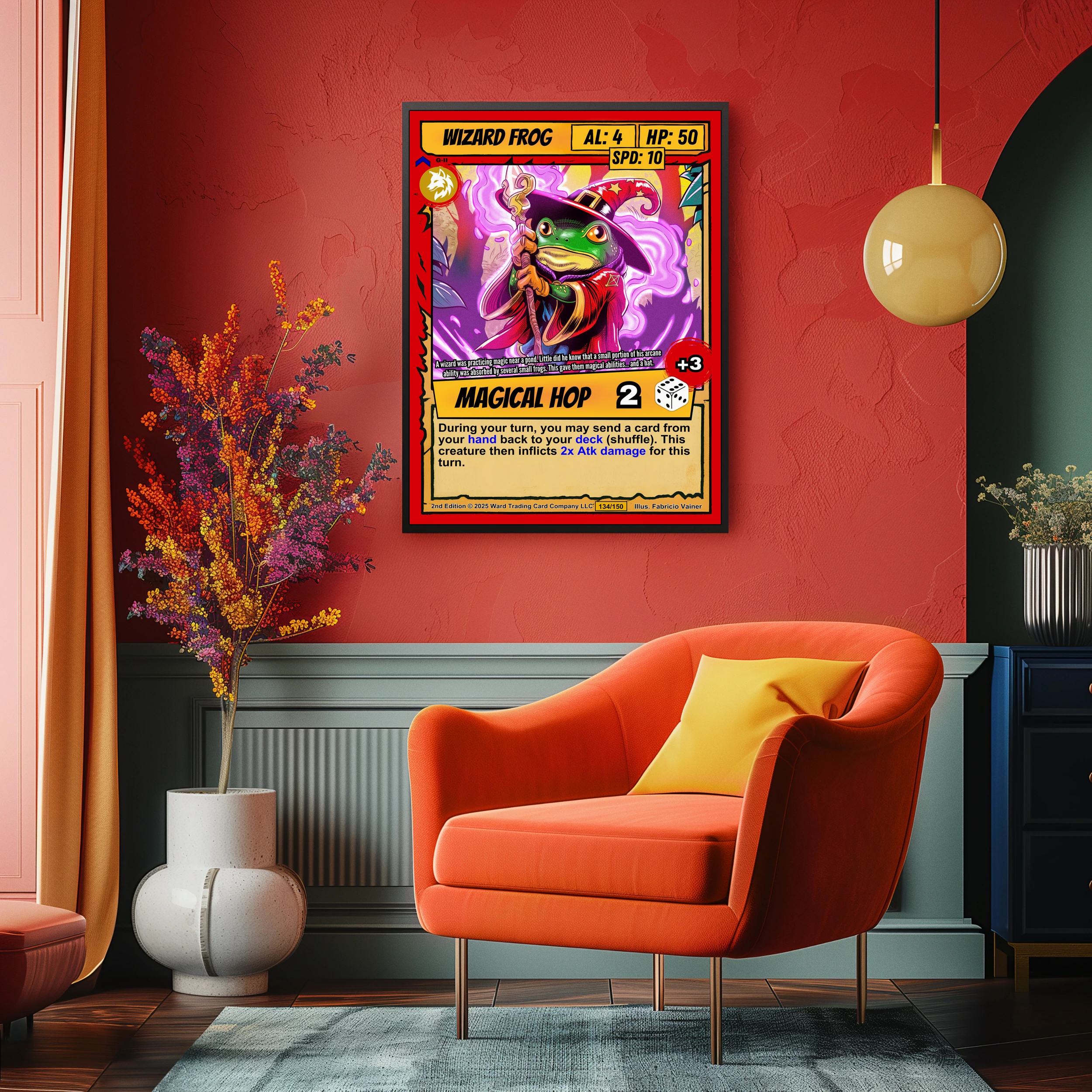 Wizard Frog Fantasy Wall Art from Ward TCG - Image 3