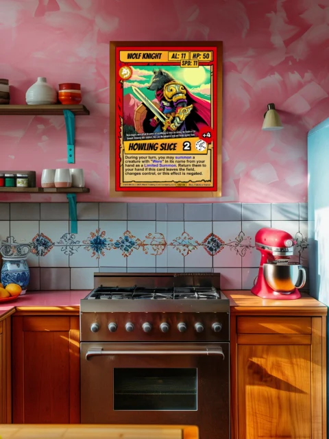 Wolf Knight Canvas Art Print from Ward TCG