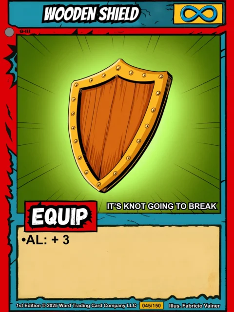 Alternative view of Wooden Shield Fantasy Art Print from Ward TCG