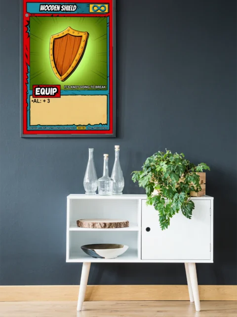 Wooden Shield Fantasy Art Print from Ward TCG