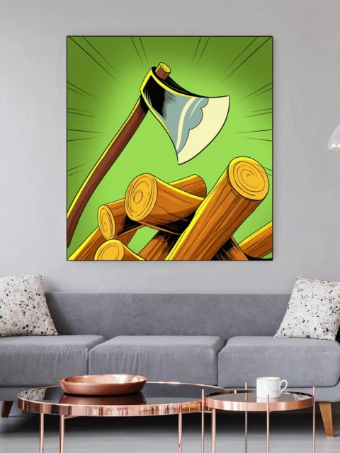 Wwod Axe Art Canvas Art Print from Ward TCG
