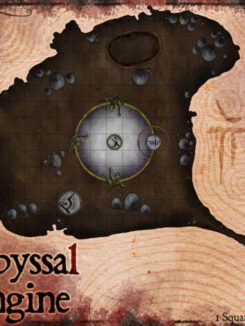 Alternative view of Abyssal Engine Fantasy Art Print from Elven Tower Cartography
