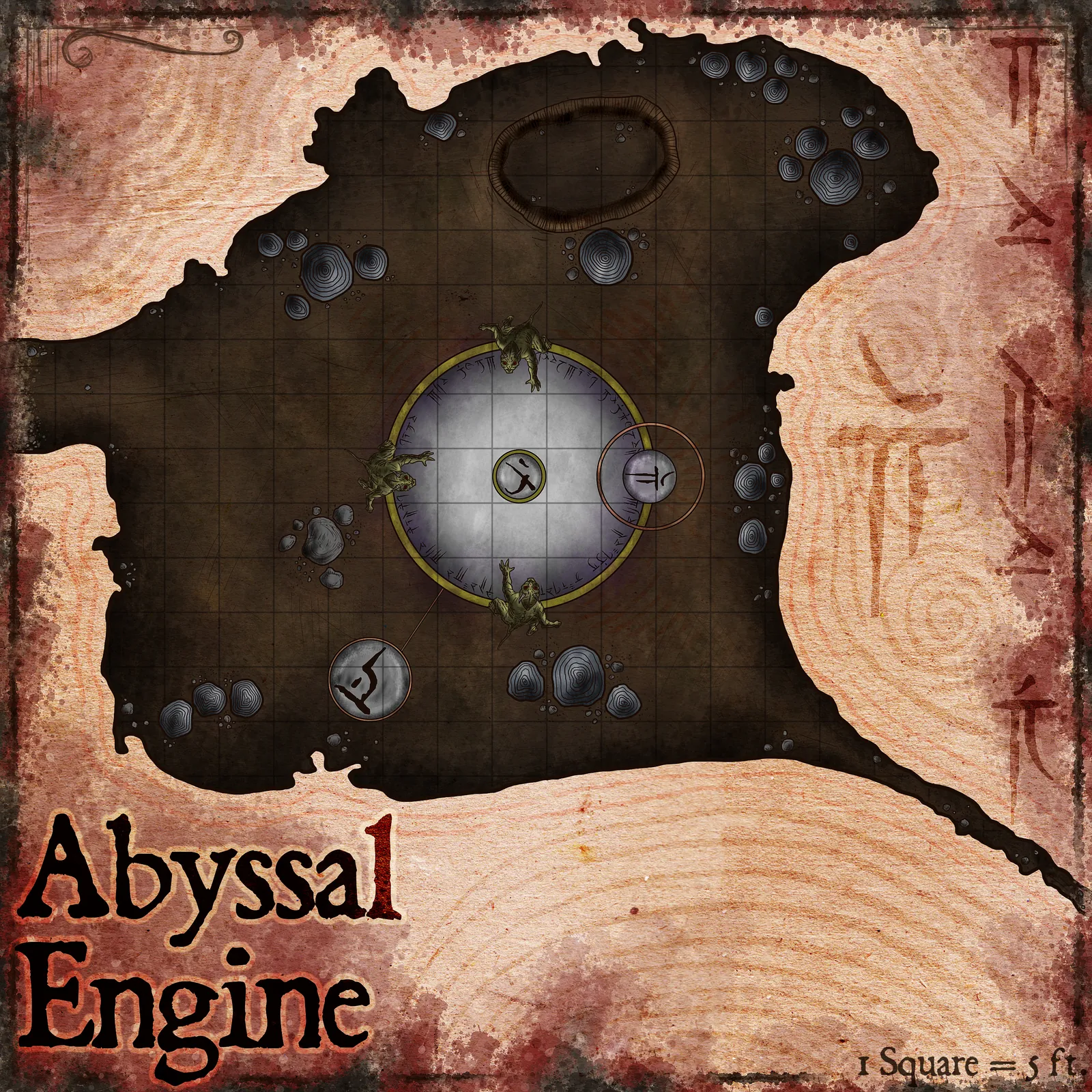 Abyssal Engine Fantasy Art Print from Elven Tower Cartography - Image 2