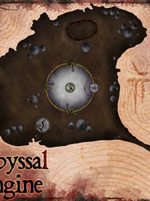 Alternative view of Abyssal Engine No Labels Canvas Art Print from Elven Tower Cartography