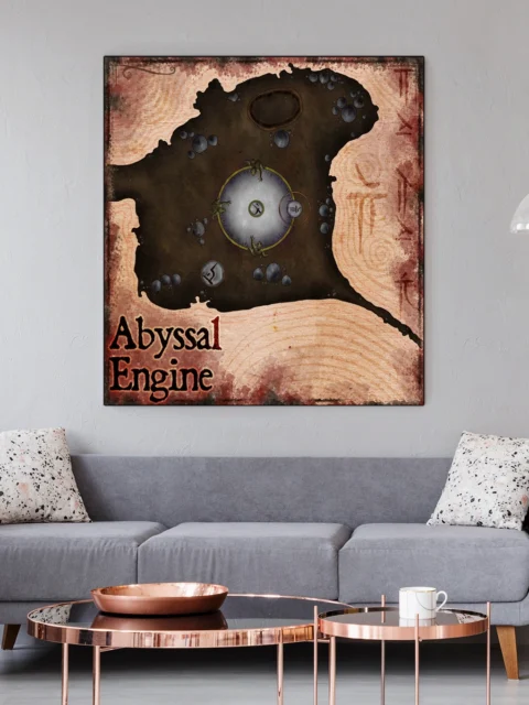 Abyssal Engine No Labels Canvas Art Print from Elven Tower Cartography