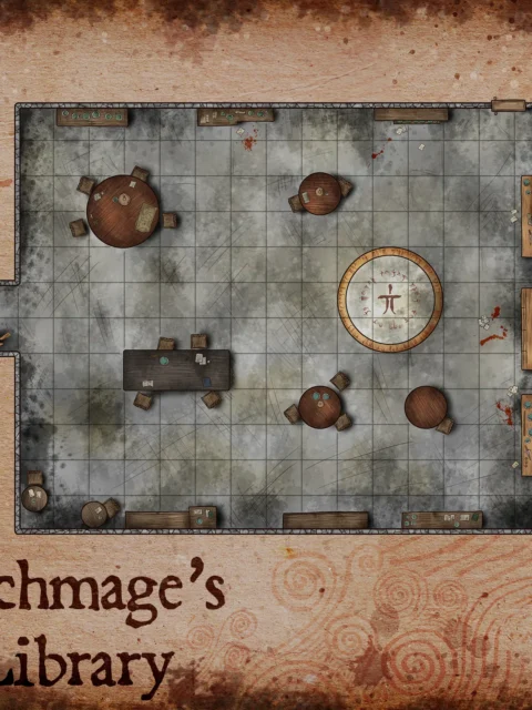 Archmage S Library Gallery Canvas Print from Elven Tower Cartography