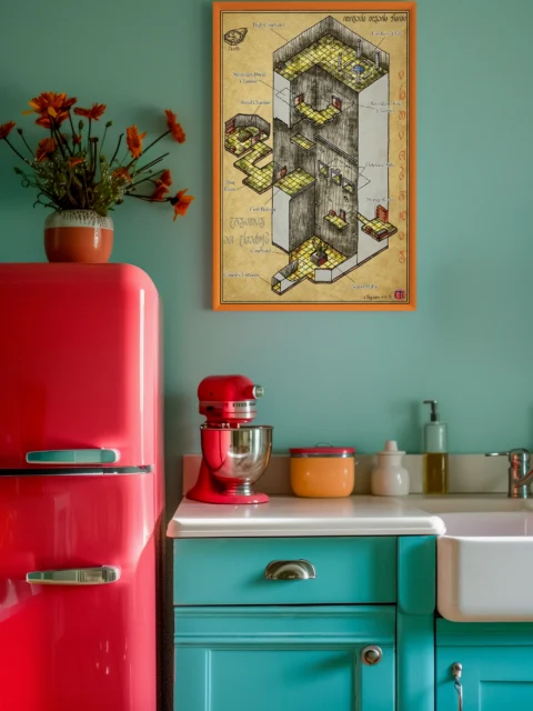 Avariel Complex Fantasy Canvas Print from Elven Tower Cartography