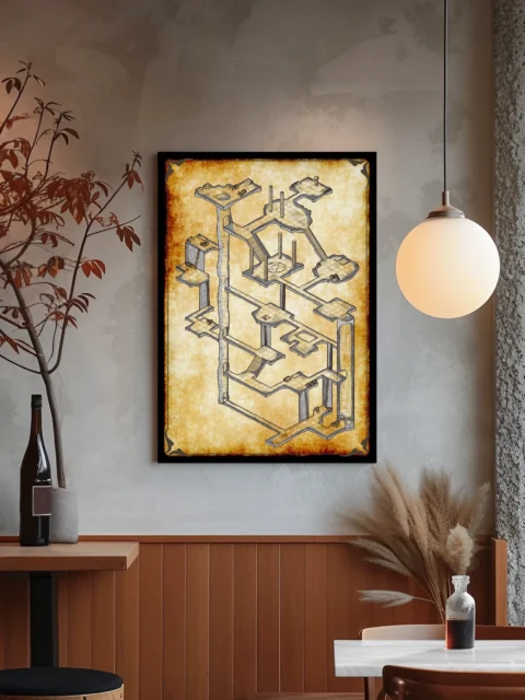Beholder Lair Fantasy Art Print from Elven Tower Cartography
