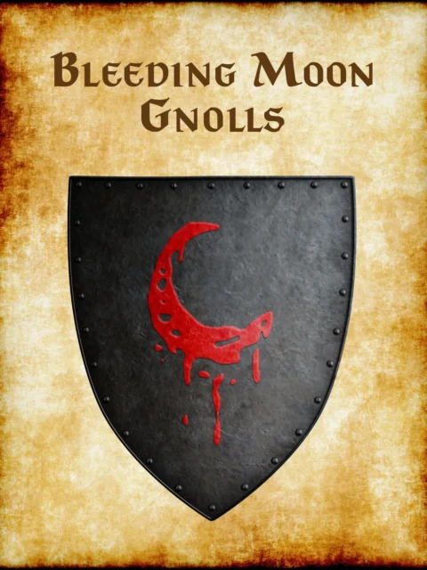 Alternative view of Bleeding Moon Gnolls Fantasy Wall Art from Anna Meyer