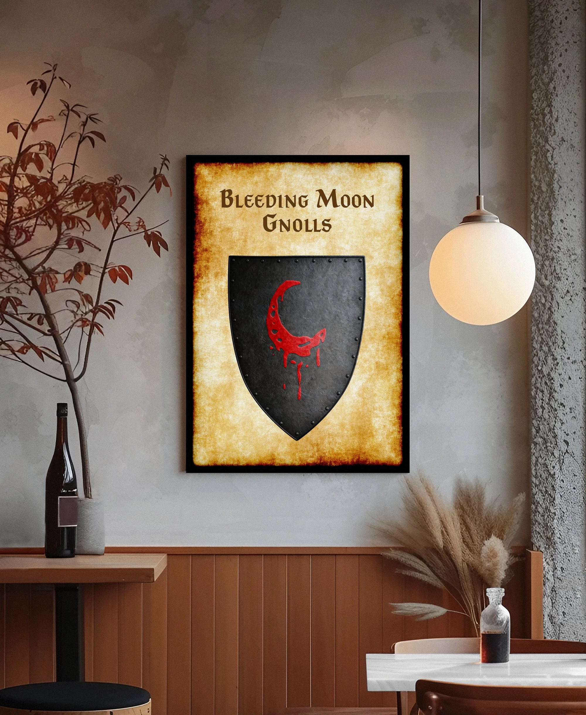 Bleeding Moon Gnolls Fantasy Canvas Print from Anna Meyer - Image 4