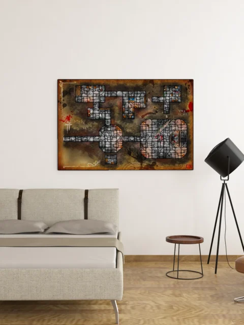 Blood Temple Notitle Gallery Archival Print from Elven Tower Cartography