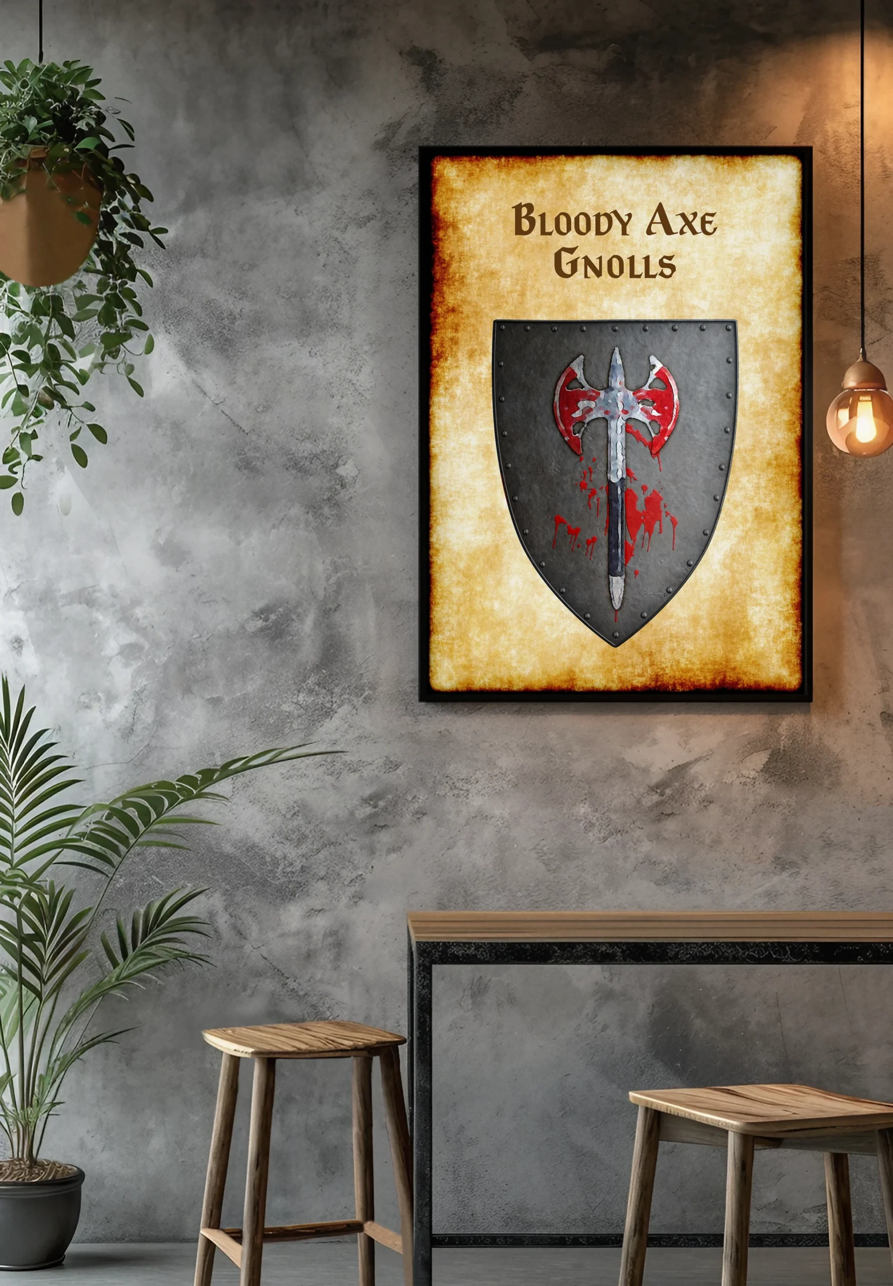Bloody Axe Gnolls Fantasy Canvas Artwork from Anna Meyer - Image 3