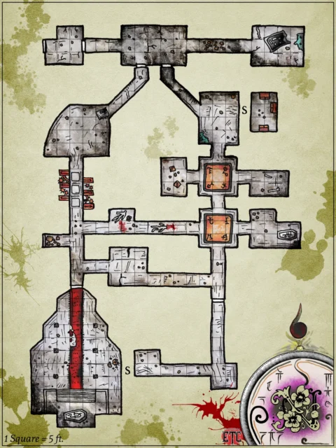 Alternative view of Coffin Of Hate Canvas Print from Elven Tower Cartography