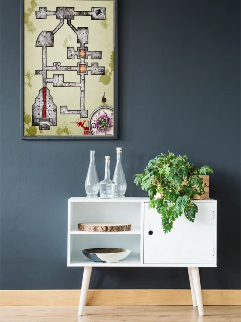 Coffin Of Hate No Labels Gallery Archival Print from Elven Tower Cartography