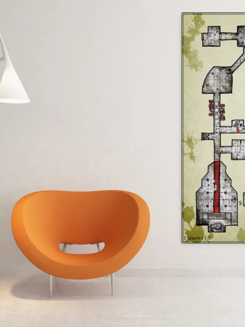 Coffin Of Hate Canvas Print from Elven Tower Cartography