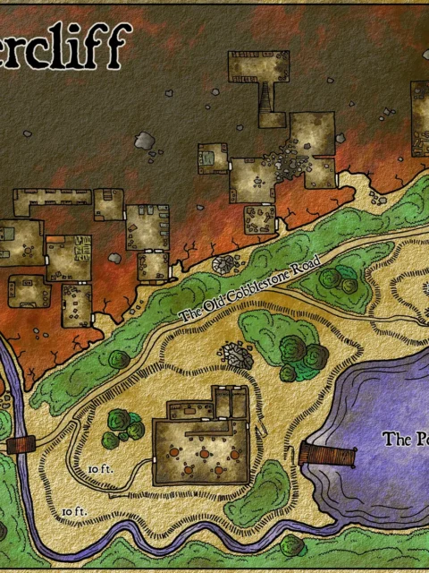 Alternative view of Coppercliff Gallery Canvas Print from Elven Tower Cartography