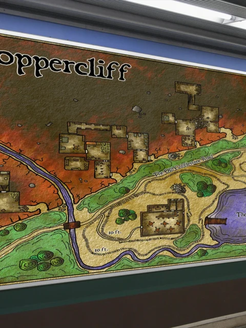 Coppercliff Gallery Canvas Print from Elven Tower Cartography