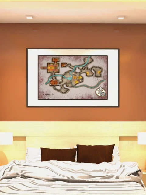 Cultist Hideout Fantasy Canvas Artwork from Elven Tower Cartography