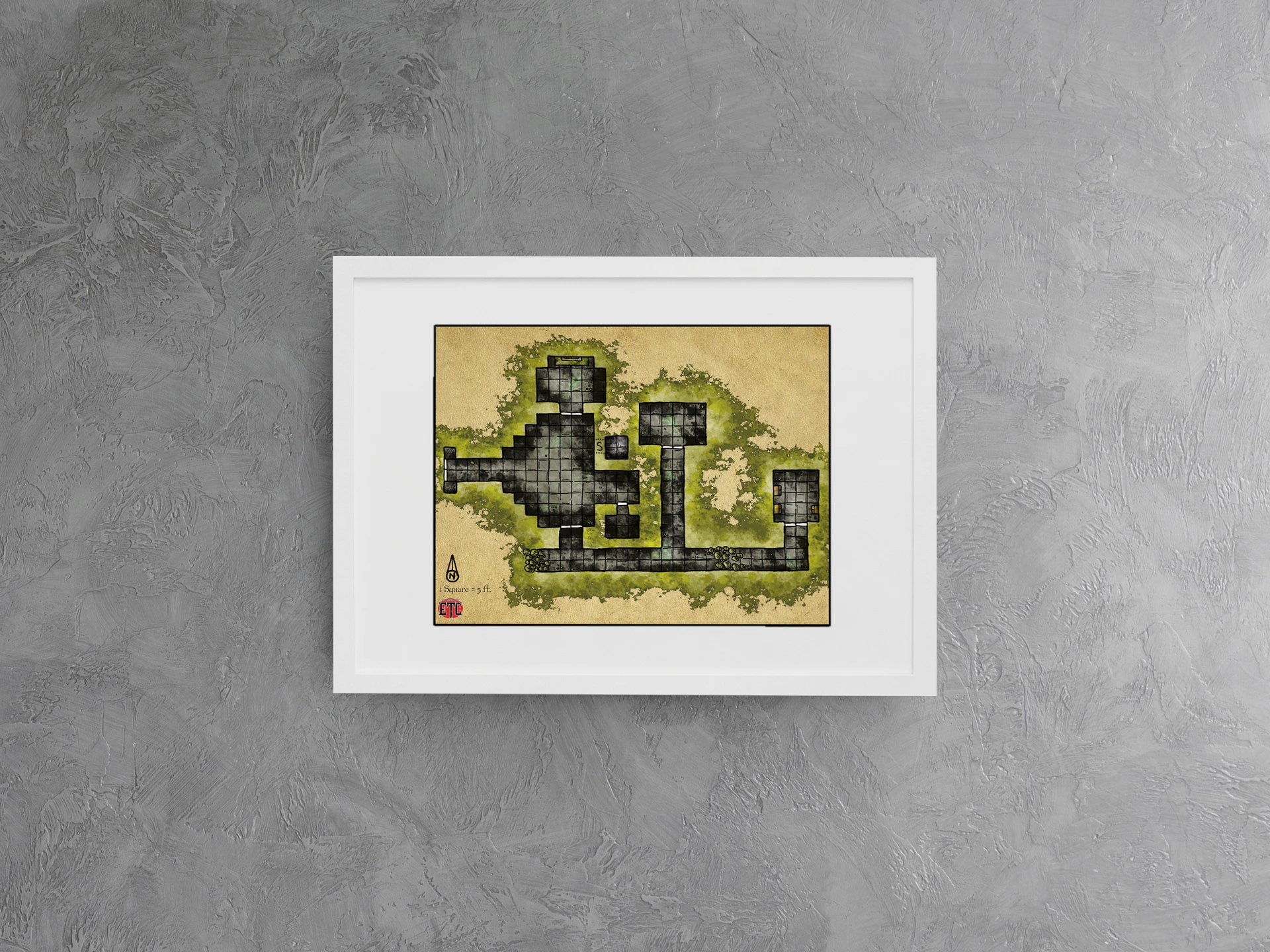 Cursed Crypt Fantasy Wall Art from Elven Tower Cartography - Image 5