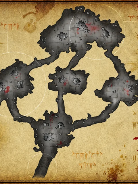 Alternative view of Demonic Burrow Gallery Archival Print from Elven Tower Cartography