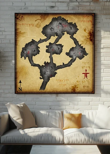 Demonic Burrow Gallery Archival Print from Elven Tower Cartography