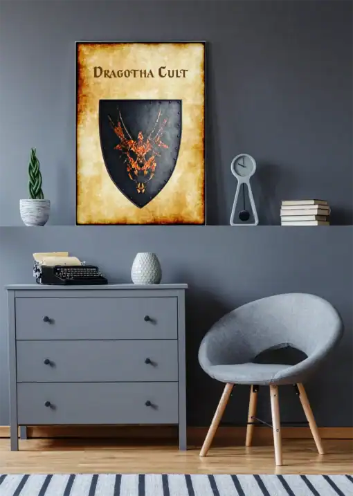 Dragotha Cult Heraldry Canvas - Anna Meyer Greyhawk Art