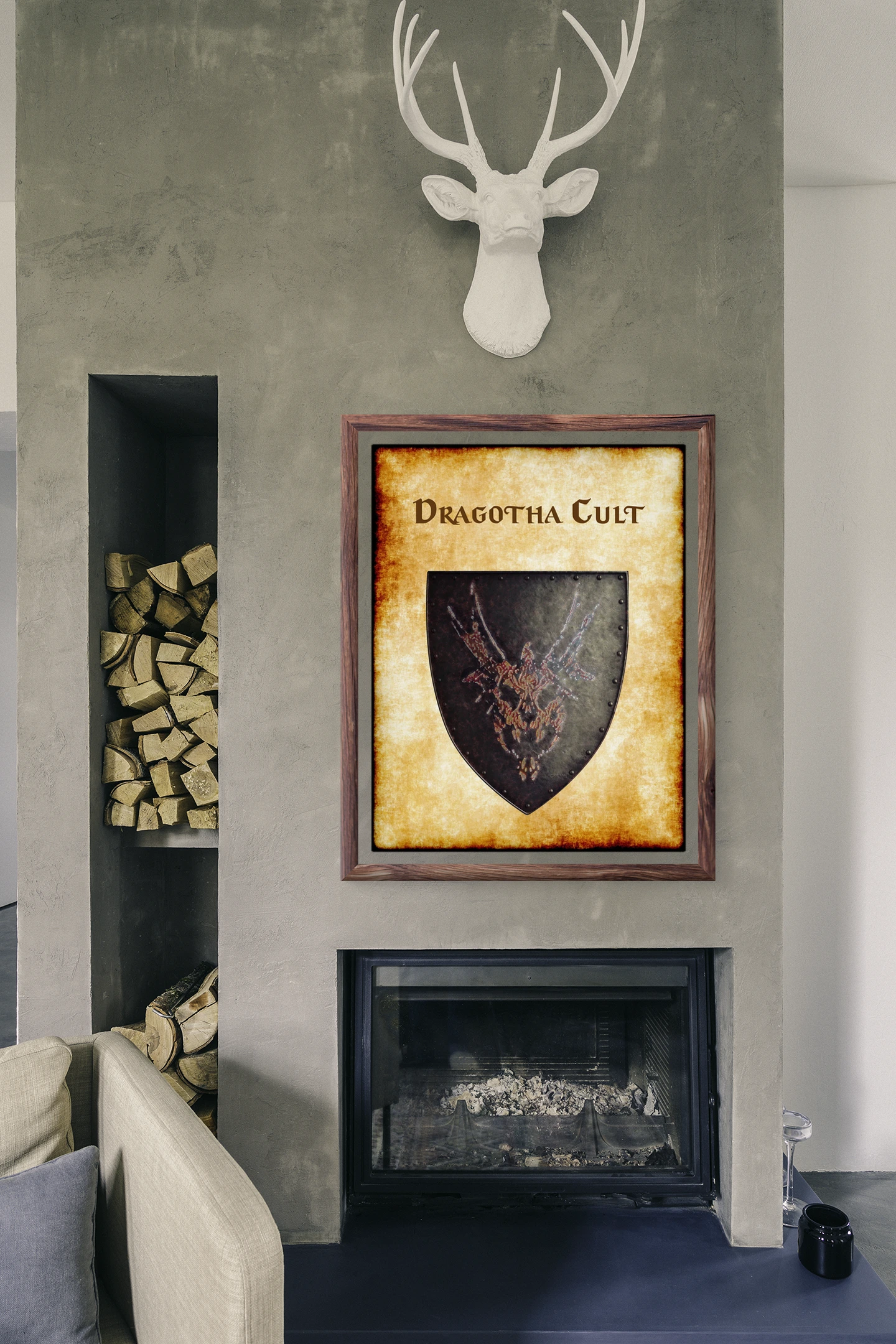 Dragotha Cult Aged Canvas Art Print from Anna Meyer - Image 5