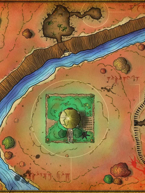 Druid S Hut Fantasy Canvas Print from Elven Tower Cartography