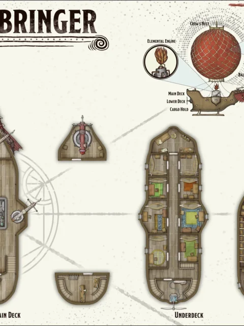 Alternative view of Duskbringer Fantasy Canvas Artwork from Elven Tower Cartography