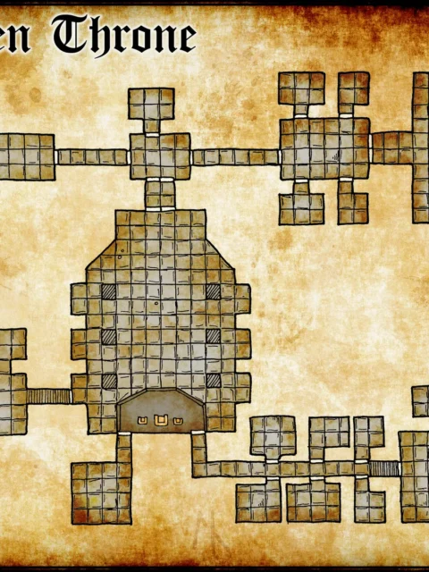 Alternative view of Dwarven Throne Room Fantasy Wall Art from Elven Tower Cartography