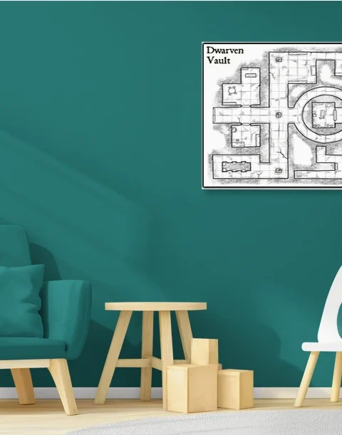 Dwarven Vault Canvas Art Print from Elven Tower Cartography