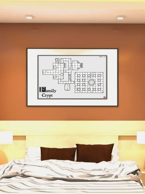 Family Crypt No Labels Fantasy Canvas Artwork from Elven Tower Cartography