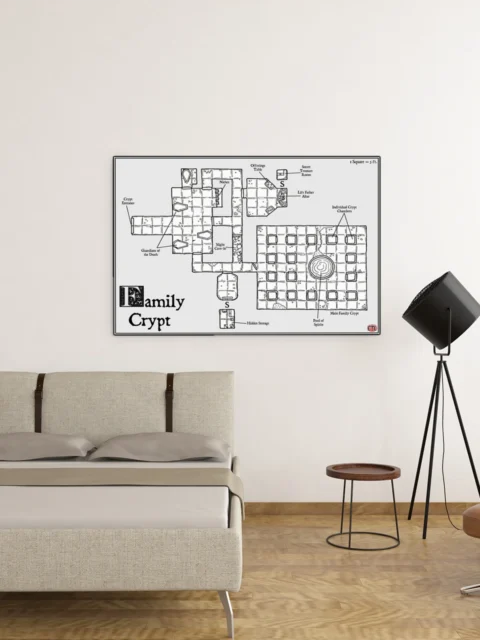 Family Crypt Fine Art Canvas from Elven Tower Cartography
