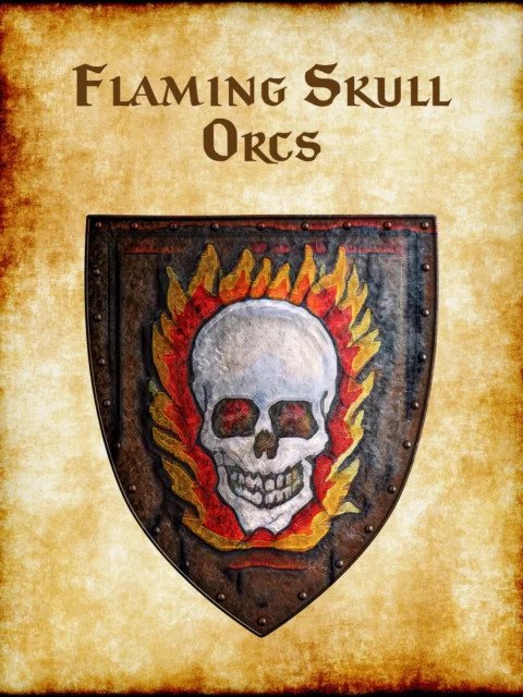 Alternative view of Flaming Skull Orcs Canvas Art Print from Anna Meyer