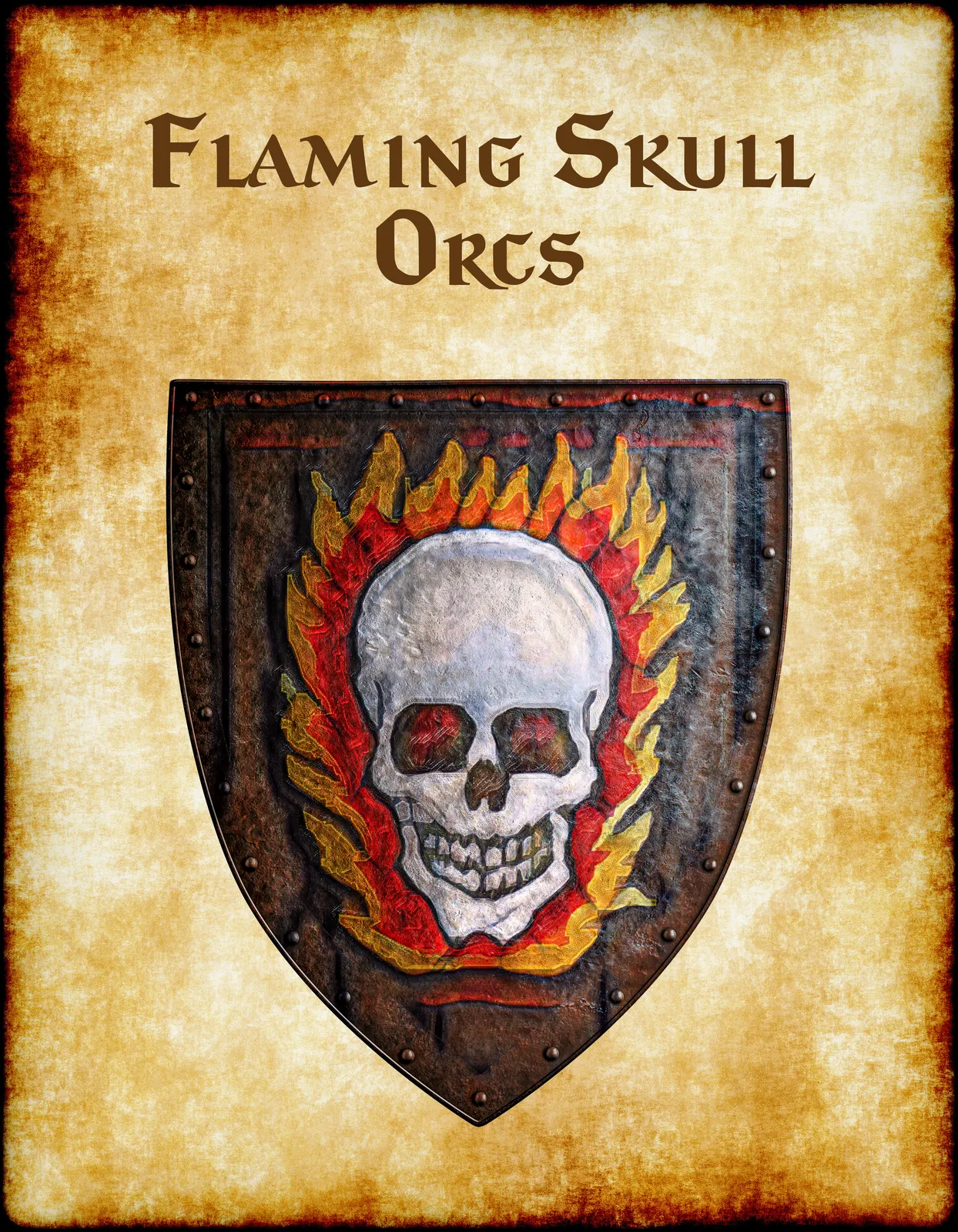 Flaming Skull Orcs Fantasy Canvas Artwork from Anna Meyer - Image 2