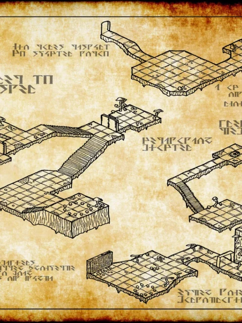 Fungi Circles 1 Fantasy Canvas Print from Elven Tower Cartography