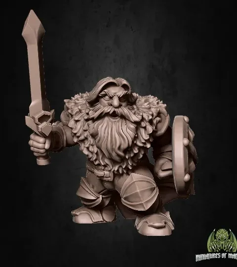 Alternative view of Gimric Argazak — Clan Oakentap Dwarf Miniature