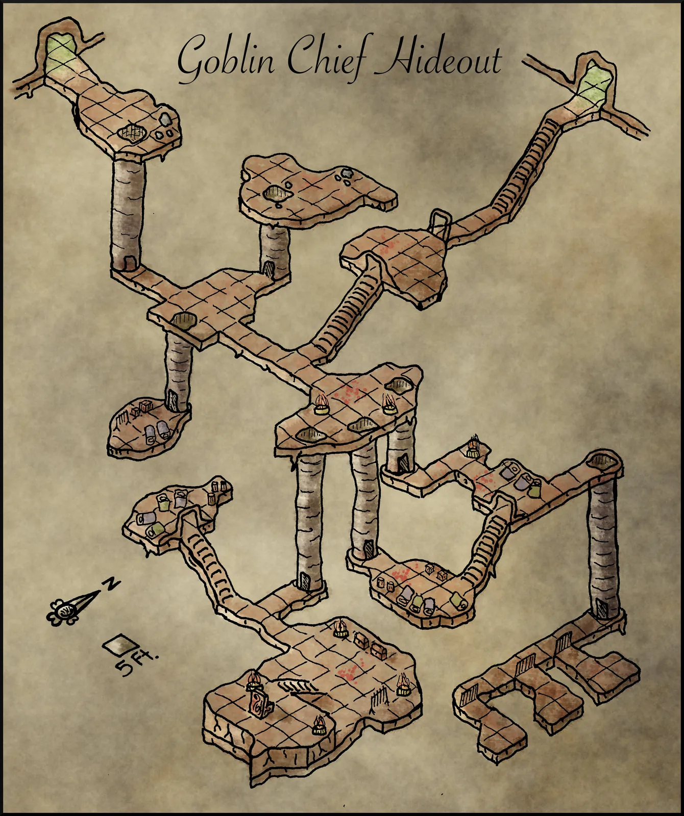 Goblin Chief Hideout Canvas Art Print from Elven Tower Cartography - Image 2
